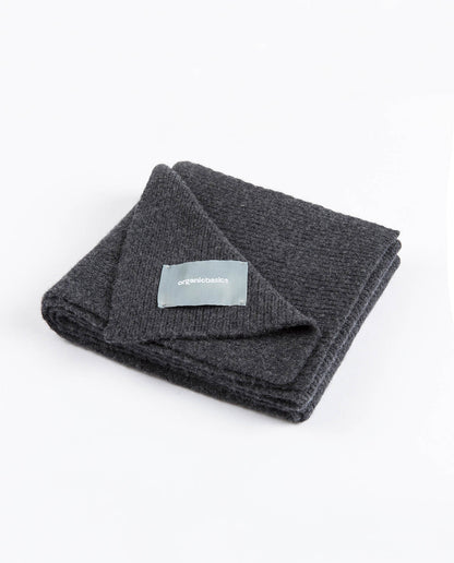 marché commun organic basics écharpe laine recyclée éthique éco-responsable gris anthracite