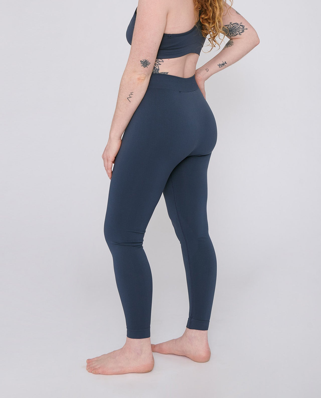 marché commun organic basics legging femme sport yoga recyclé bleu gris