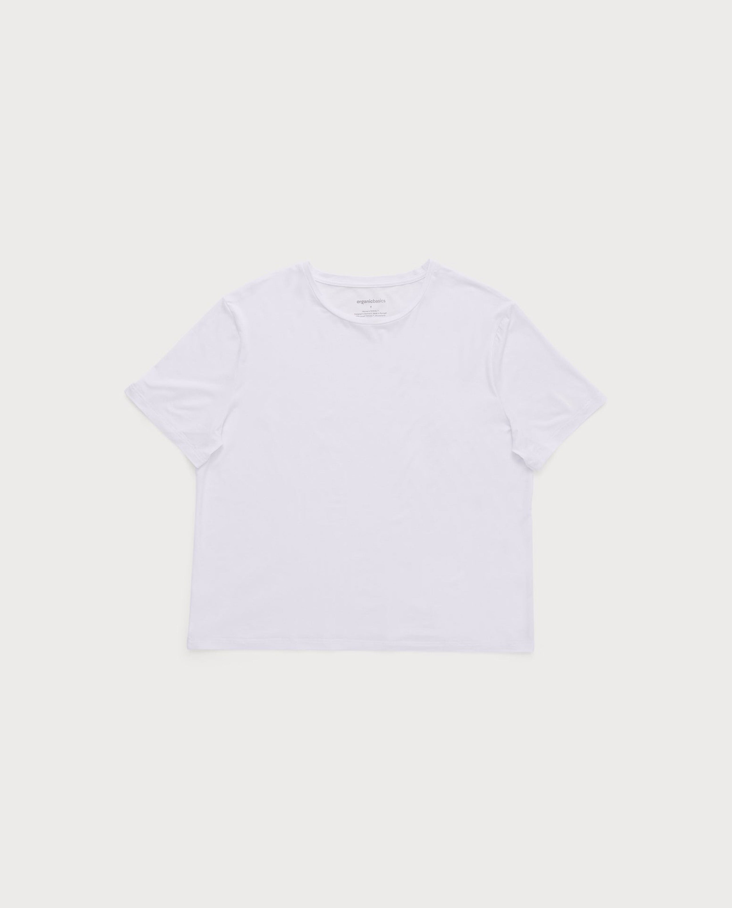 marché commun organic basics femme t-shirt tencel naturel manches courtes blanc
