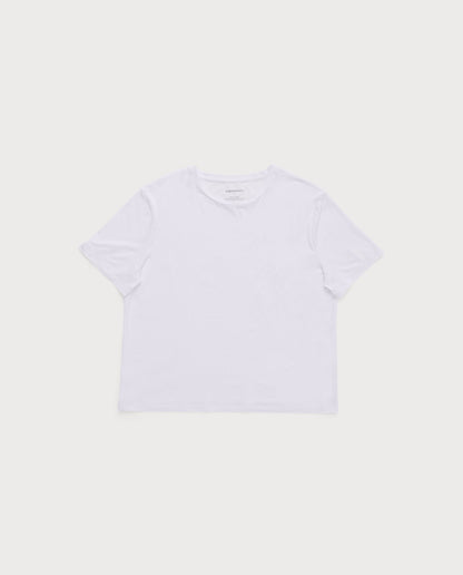 marché commun organic basics femme t-shirt tencel naturel manches courtes blanc