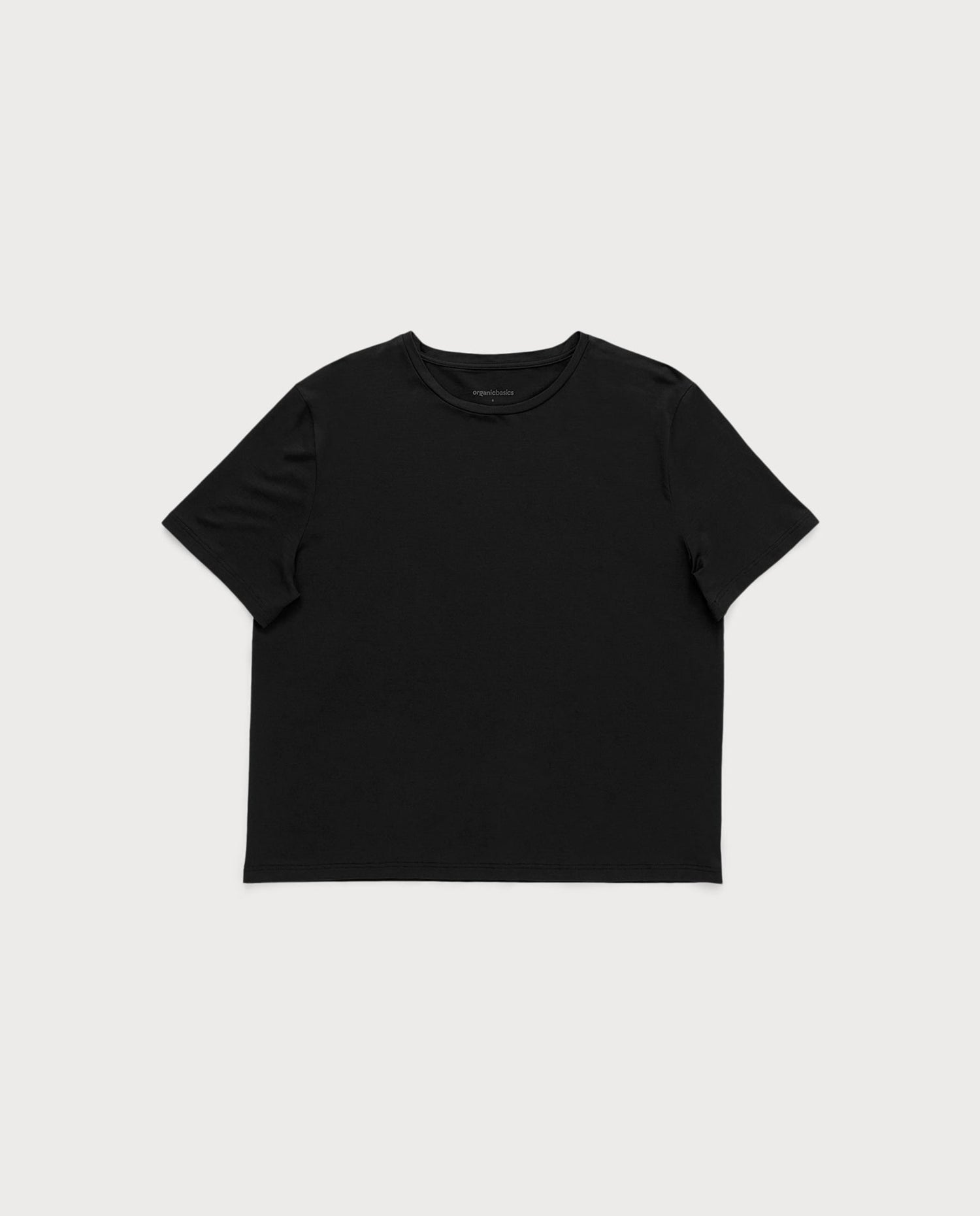 marché commun organic basics femme t-shirt tencel naturel manches courtes noir