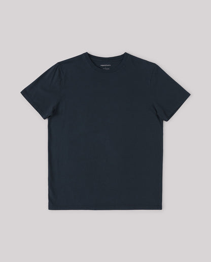 marché commun organic basics t-shirt homme coton biologique terra toned bleu