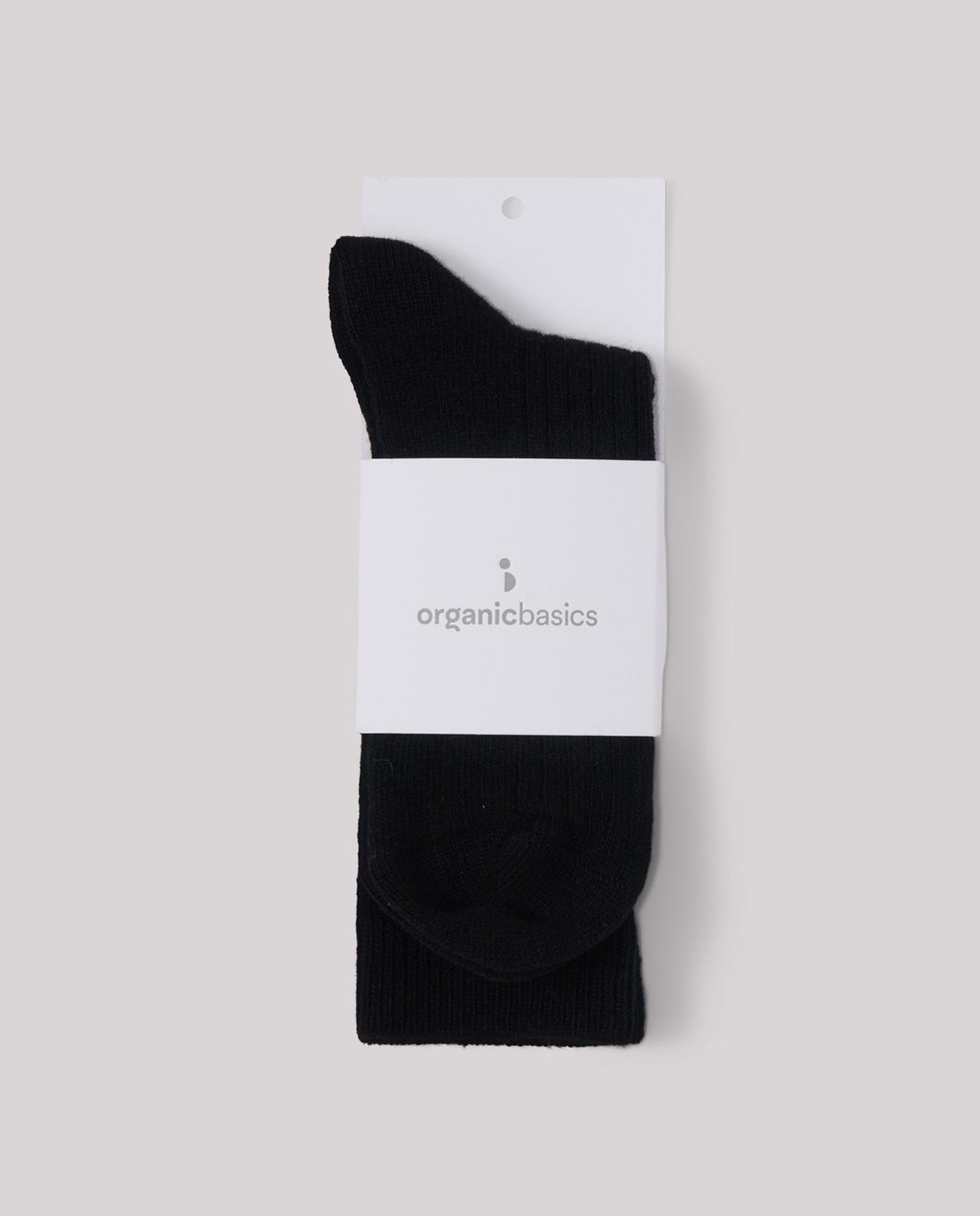 marché commun organic basics chaussettes laine recyclée côtelée noires
