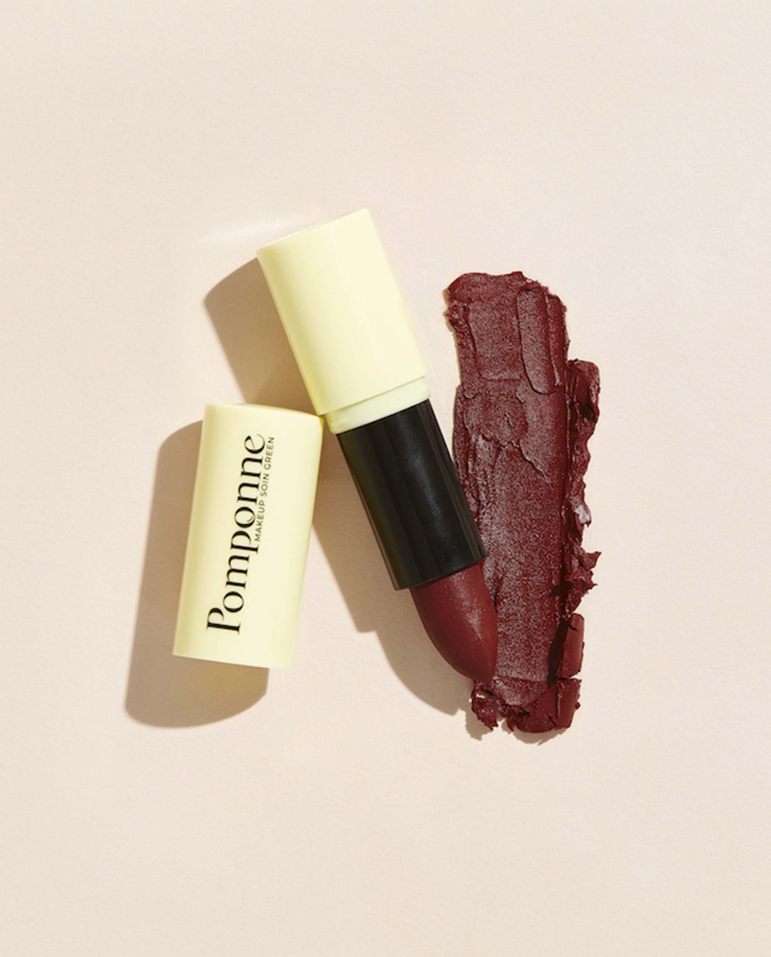 marché commun pomponne makeup soin green rouge à lèvres naturel clean hydratant prune