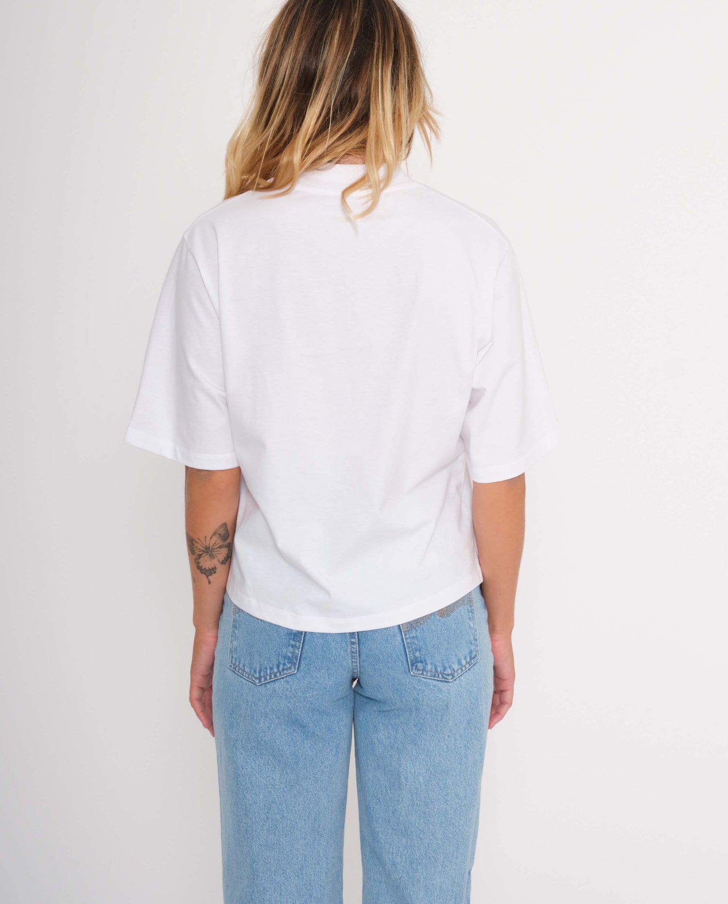 marché commun rotholz femme t-shirt coton biologique court blanc