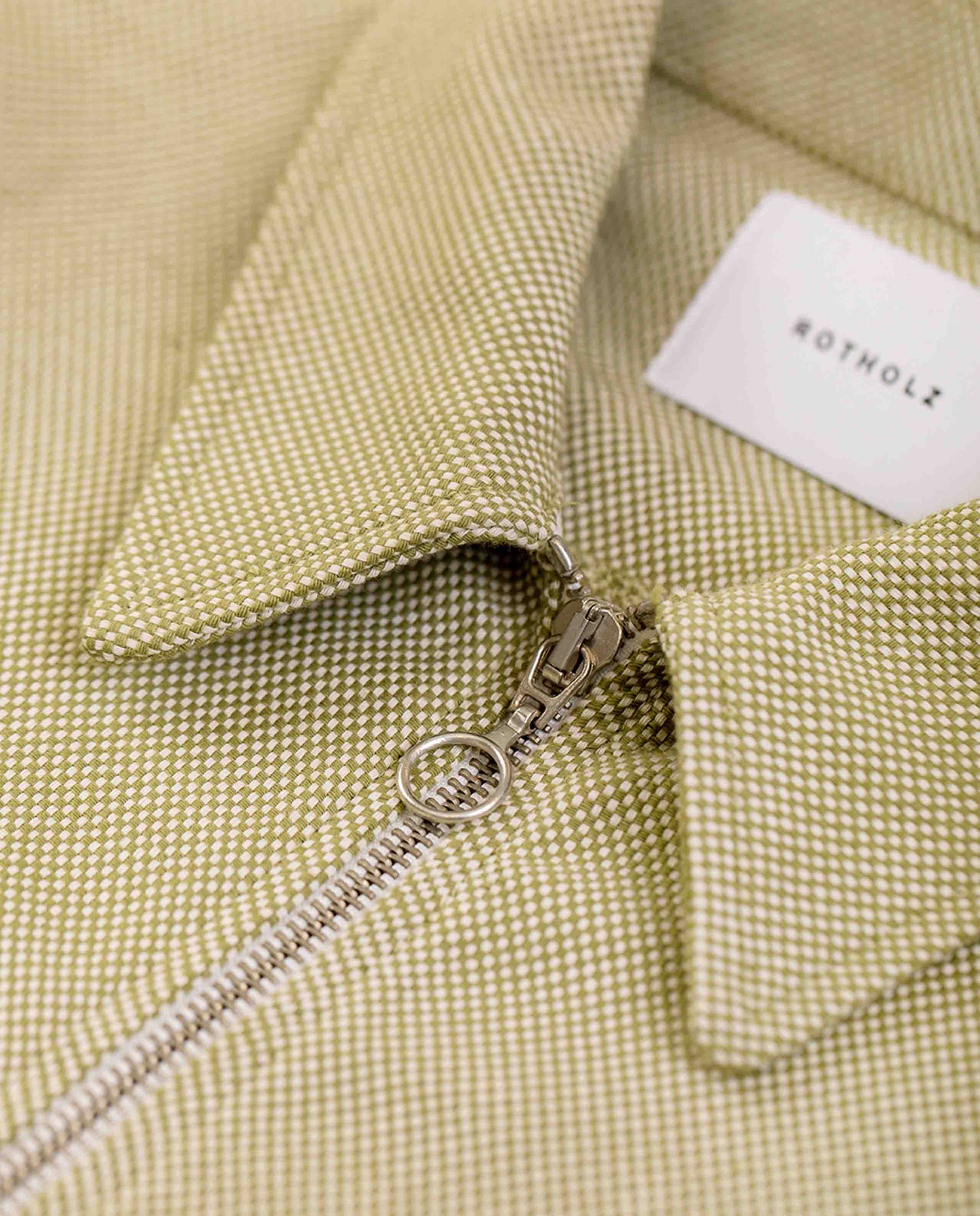 marché commun rotholz femme veste courte zippée coton biologique vert