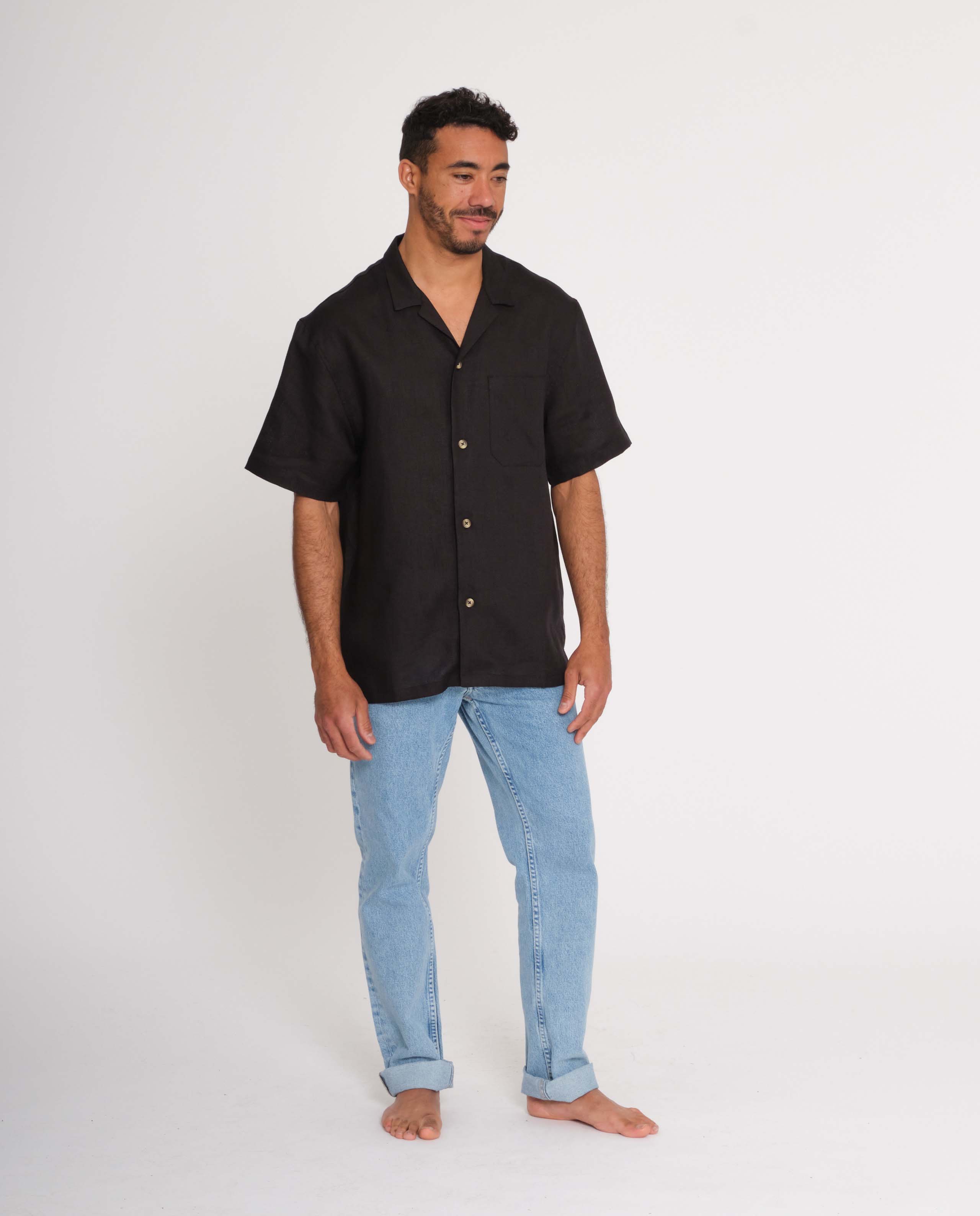 Chemise discount lin noir