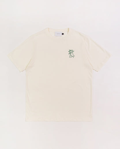 marché commun rotholz t-shirt manches courtes coton biologique imprimé écru