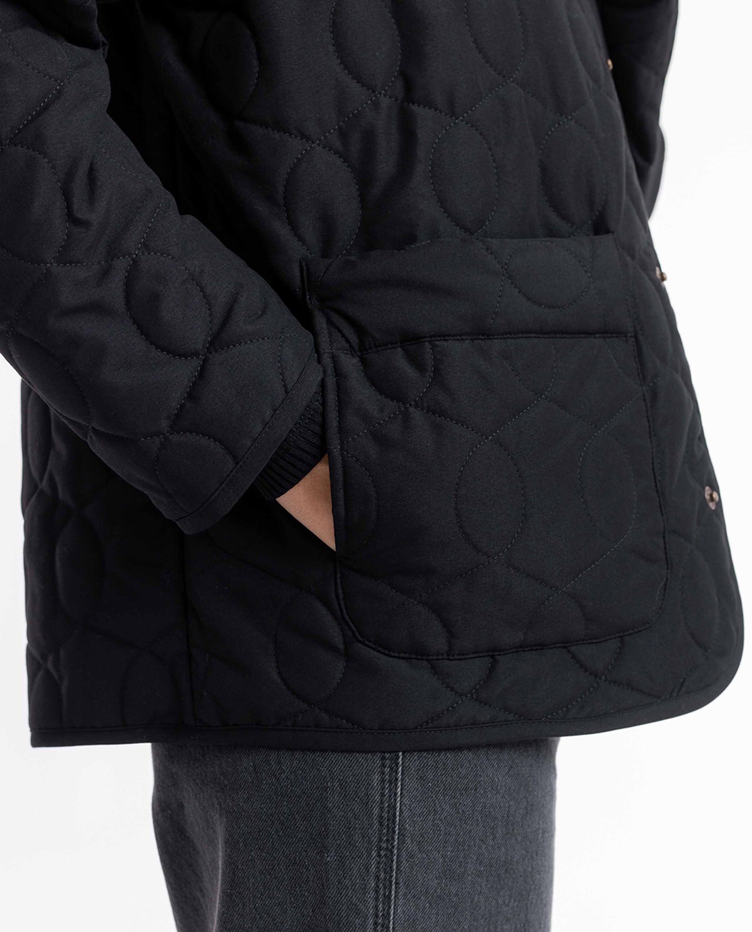 marché commun rotholz veste liner femme noire recyclée éco-responsable éthique