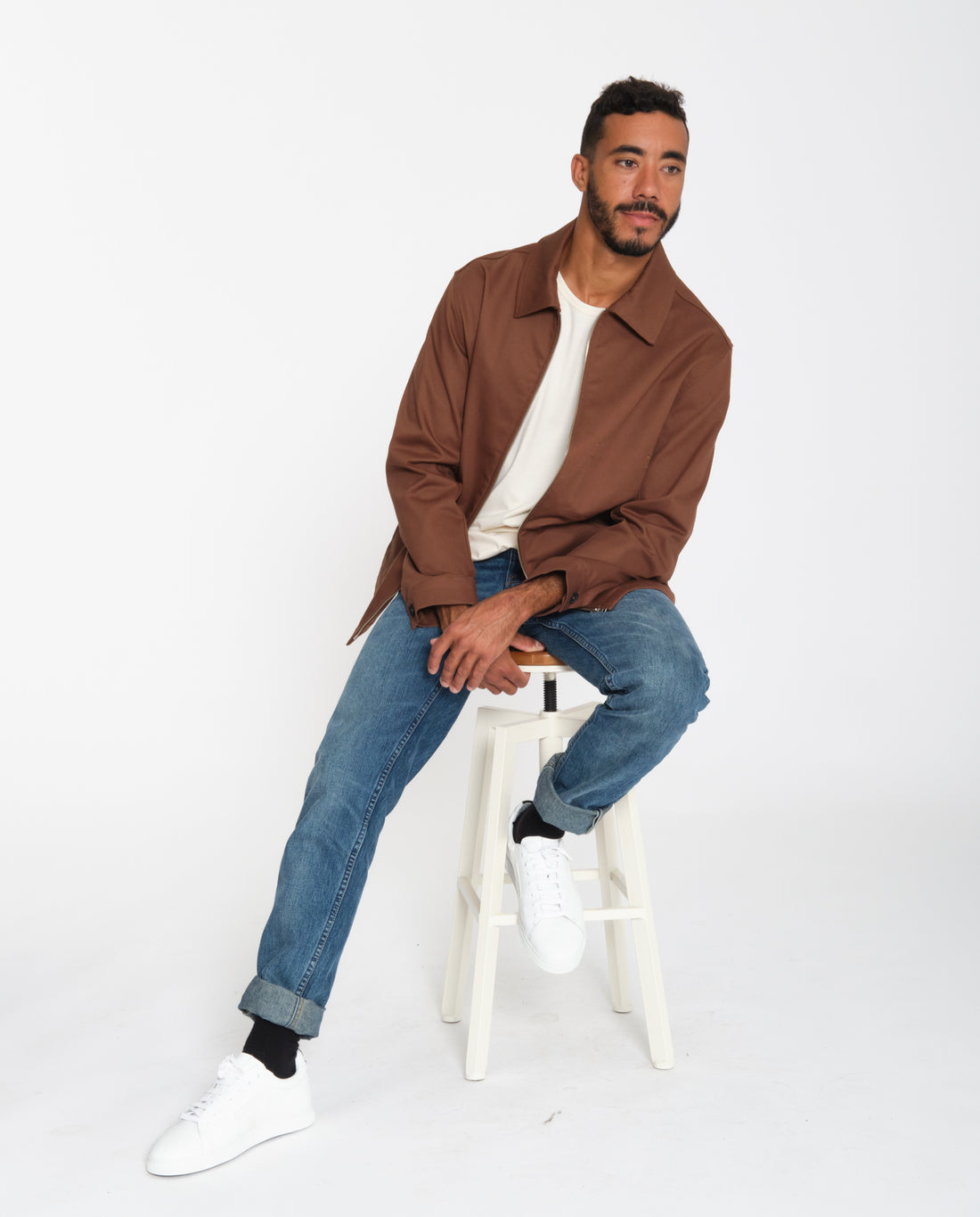 marché commun rotholz veste homme zippée coton biologique camel éthique