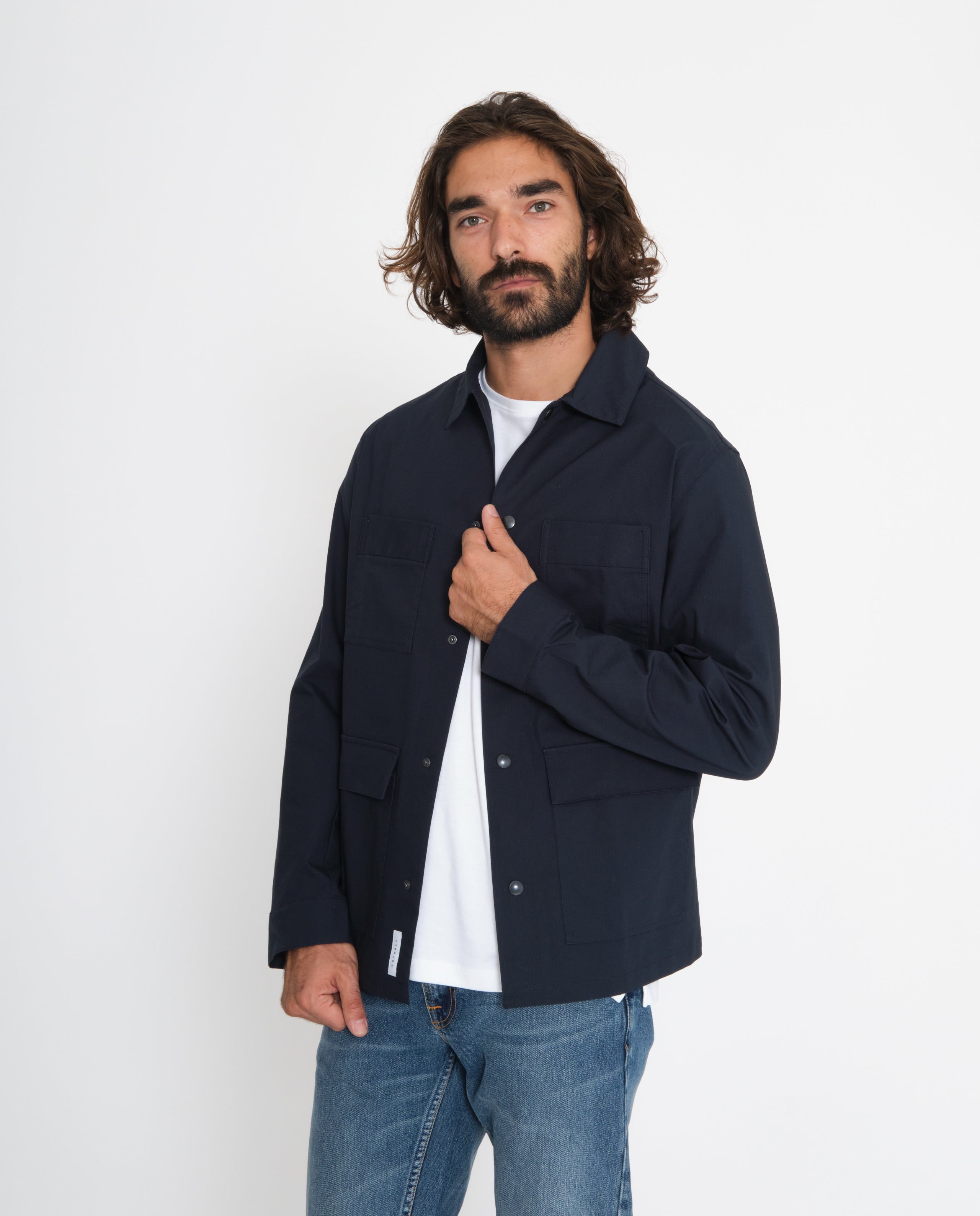 Veste L g re en Coton BIO Homme co Responsable Bleue Rotholz