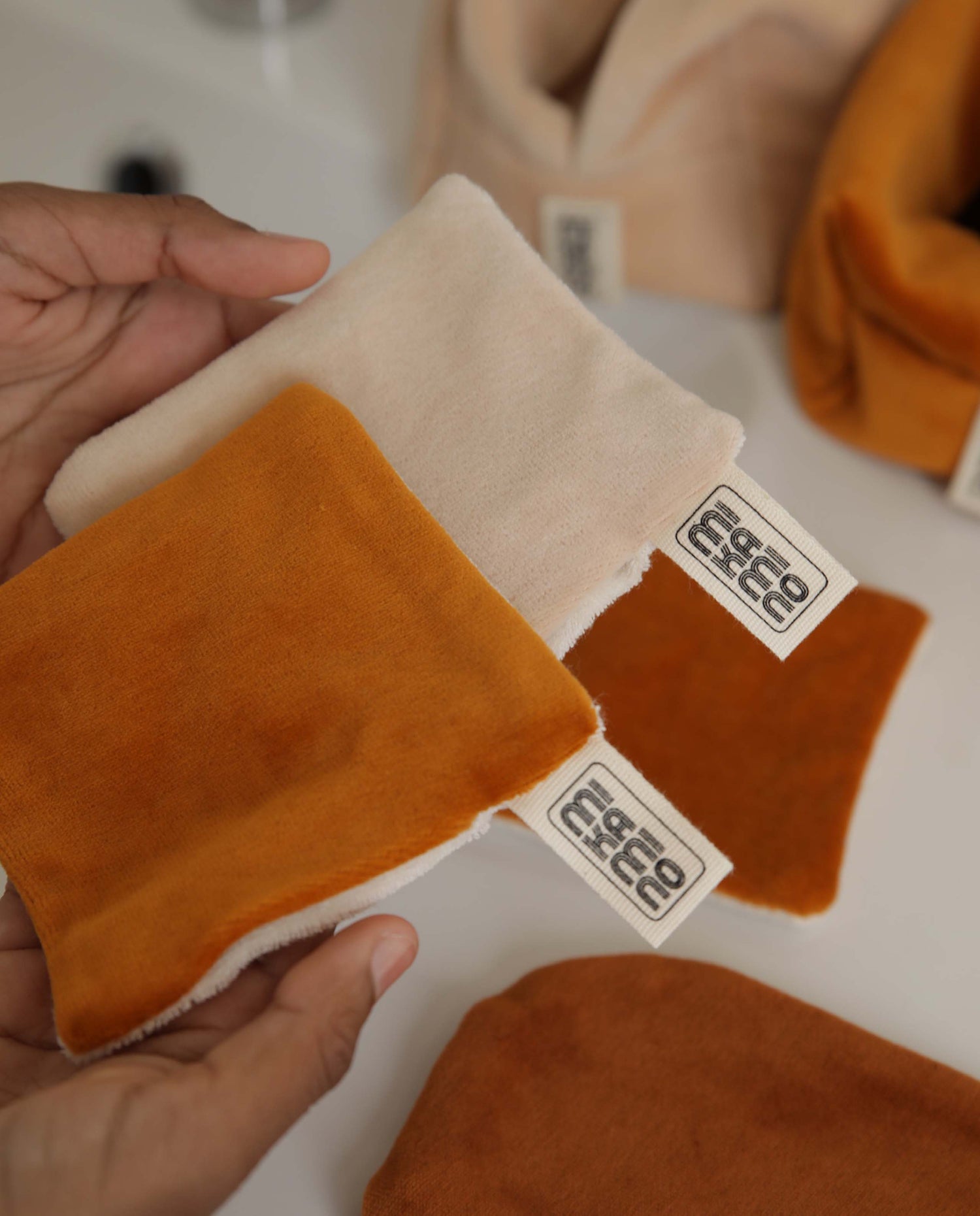 marché commun mikamino carré démaquillant nettoyant zéro-déchet coton biologique fabriqué en France