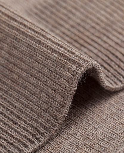 marché commun noyoco pull homme col cheminée laine mérinos éco-responsable éthique fabriqué en Europe gris