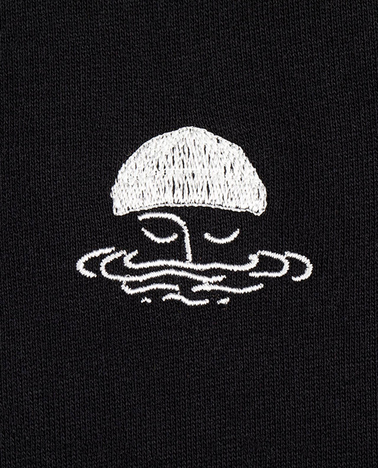 marché commun bask in the sun sweatshirt noir brodé logo marin éco-responsable éthique