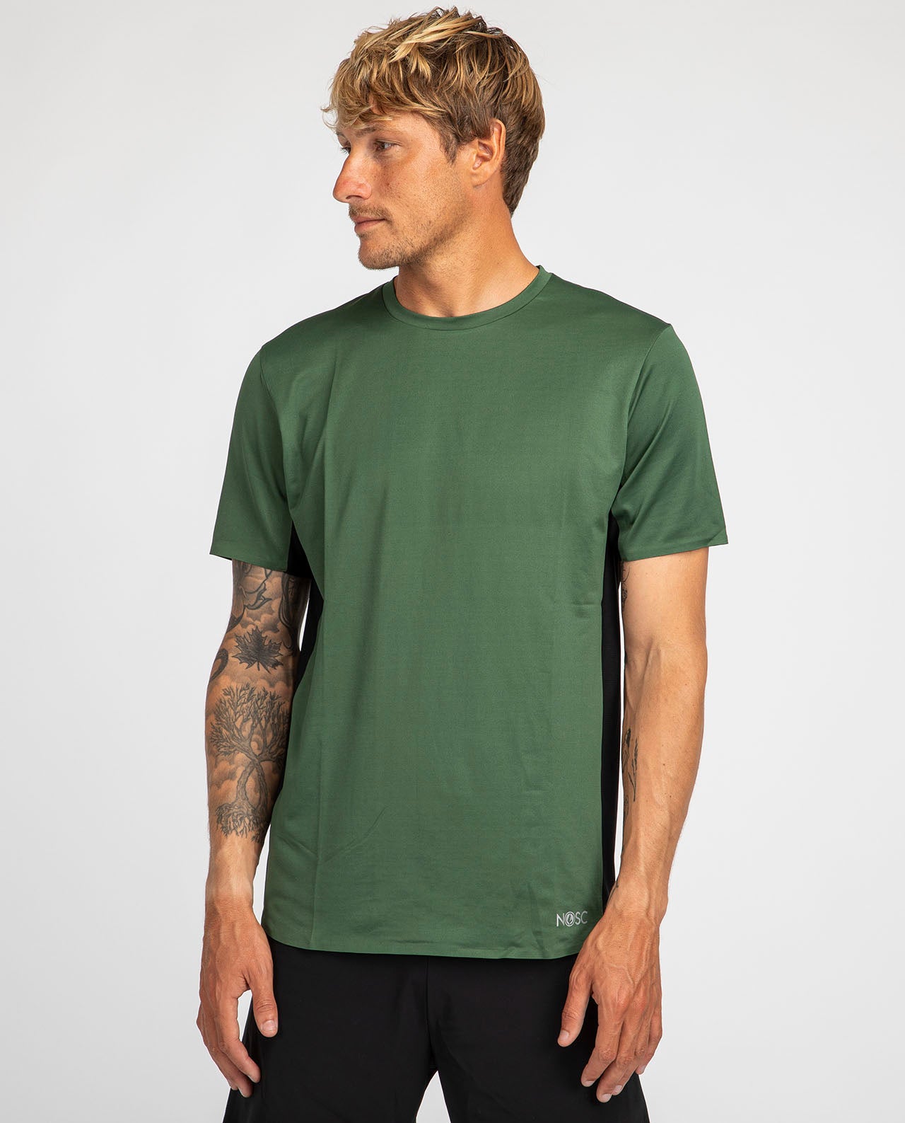 marché commun nosc t-shirt sport homme respirant recyclé fabriqué en Europe éco-responsable éthique kaki