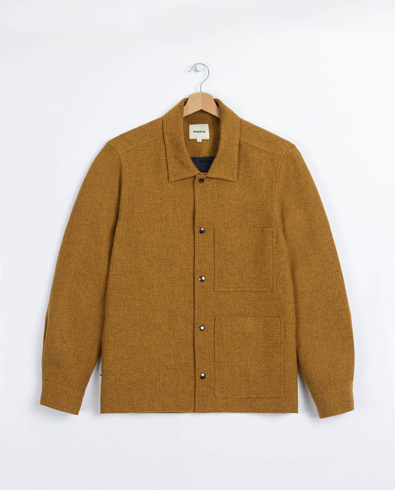 marché commun noyoco veste homme laine fabriquée en Europe éco-responsable éthique ocre